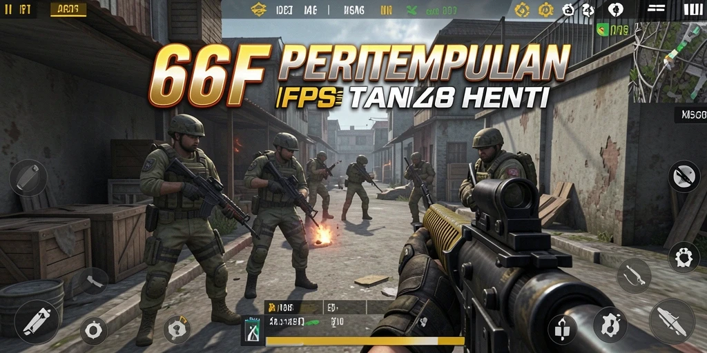 Tangkapan layar gameplay 666F menampilkan aksi pertempuran yang seru.