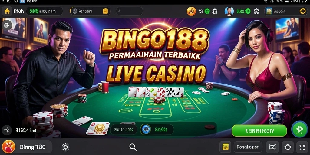 Tampilan gameplay seru BINGO188 dalam sesi Live Casino.
