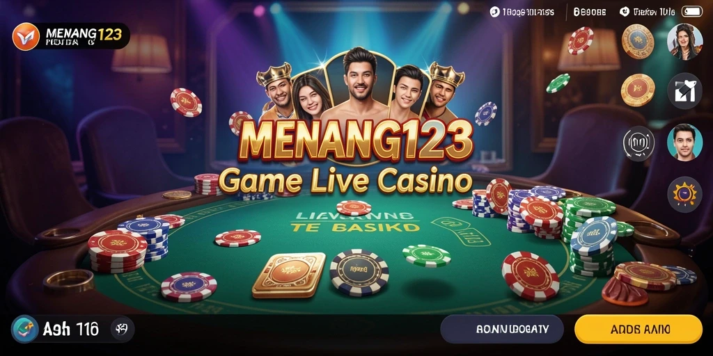 Tampilan menegangkan dari permainan Live Casino di MENANG123.