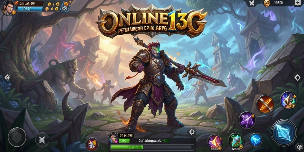 Tampilan gambar menunjukkan aksi pertarungan seru dalam permainan ARPG.
